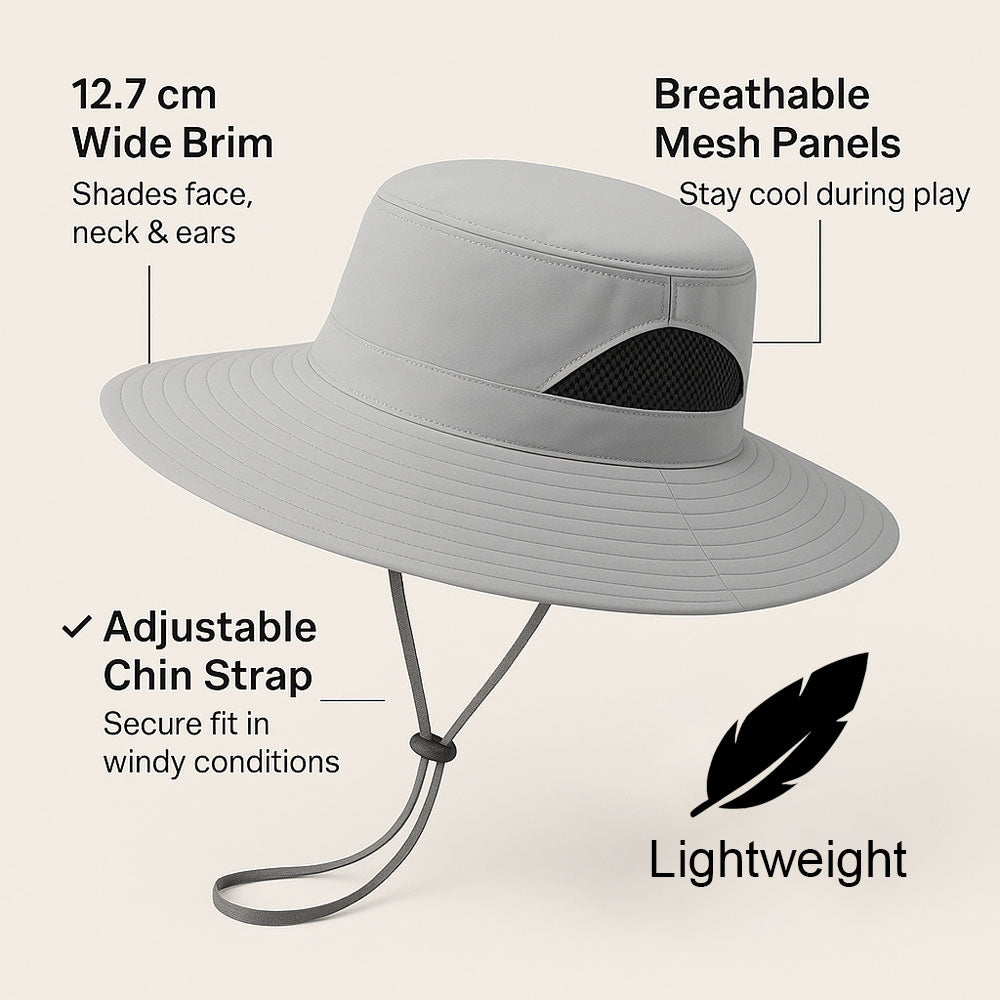 SPF50+ Wide Brim Golf Hat - Ultimate Sun Protection