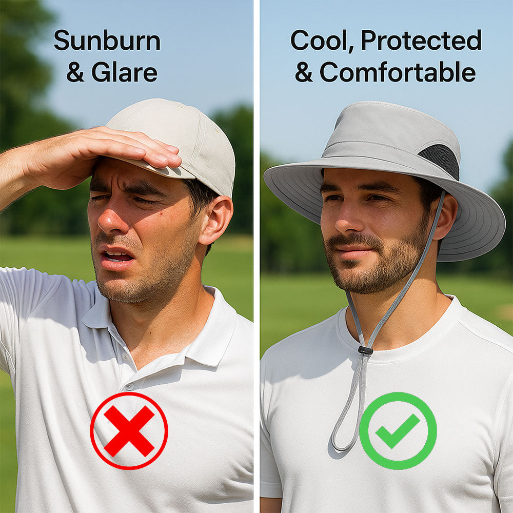 SPF50+ Wide Brim Golf Hat - Ultimate Sun Protection