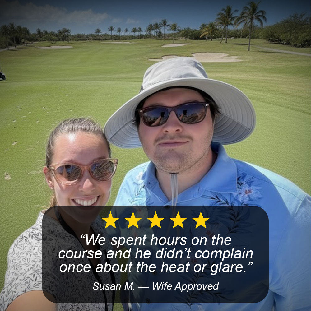 SPF50+ Wide Brim Golf Hat - Ultimate Sun Protection