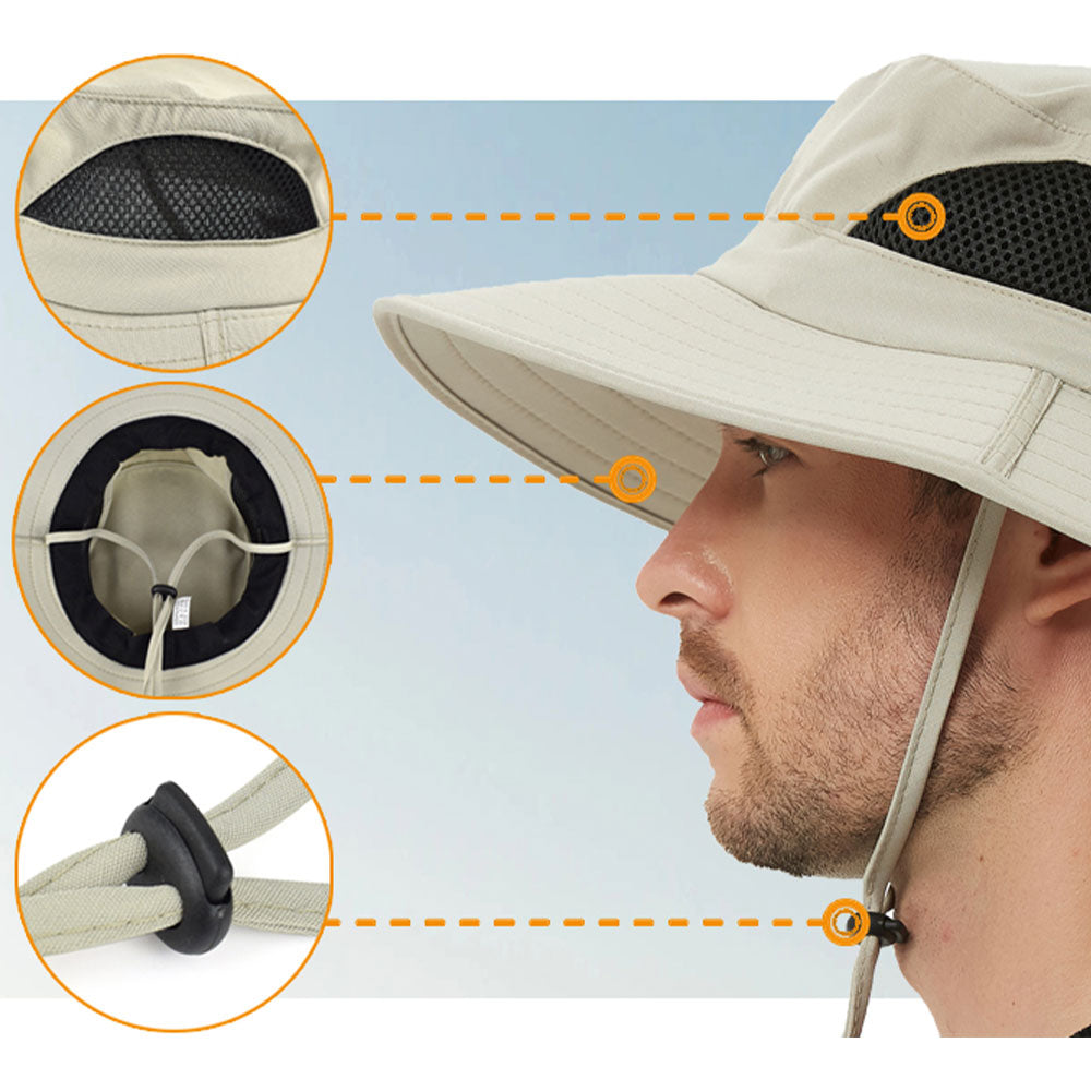 SPF50+ Wide Brim Golf Hat - Ultimate Sun Protection